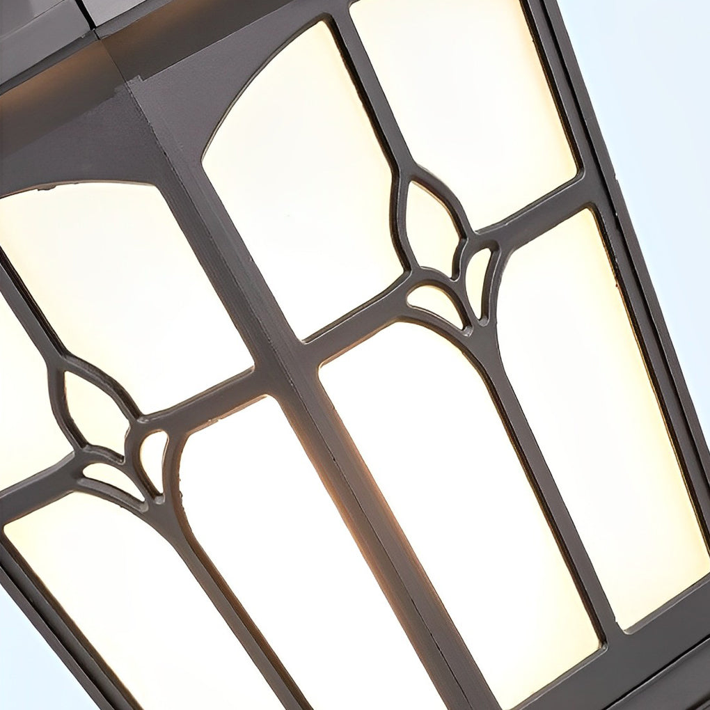 Waterproof Aluminum LED Brown Retro Solar Post Cap Lights Pillar Lamp