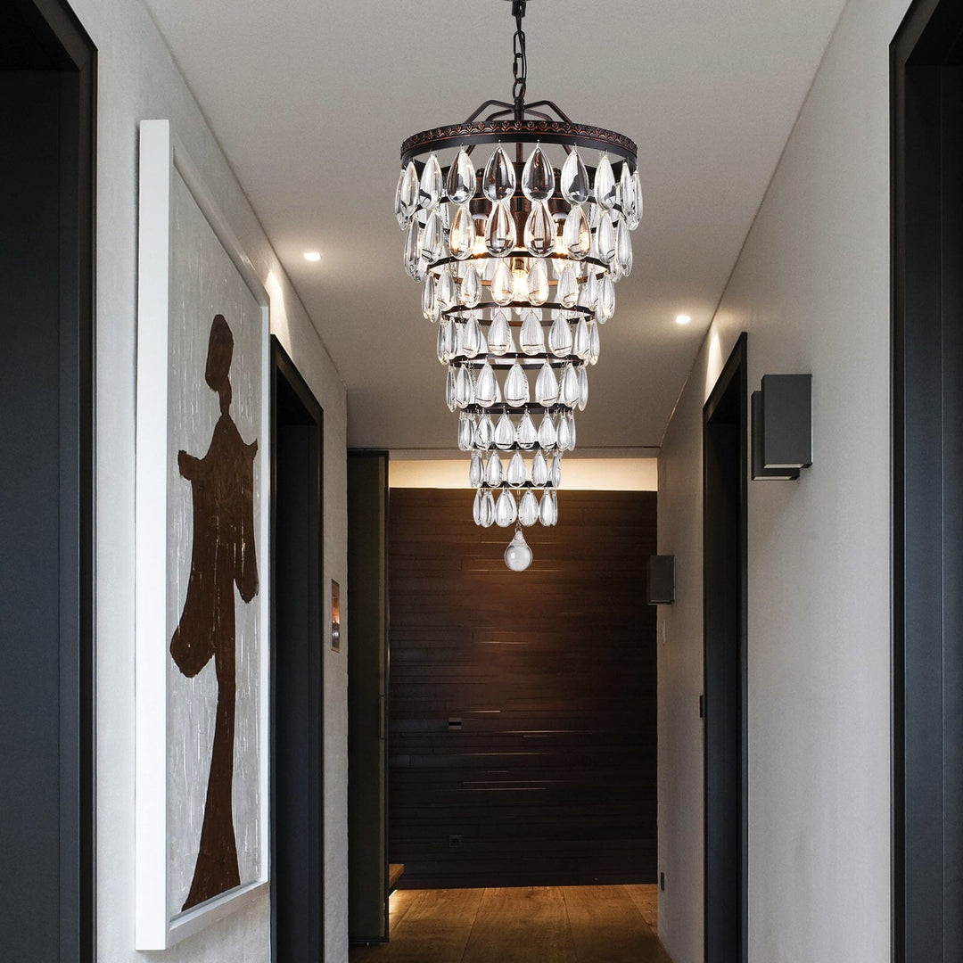 Crystal LED Waterdrop Empire Chandelier: Luxurious Elegance for Your Home