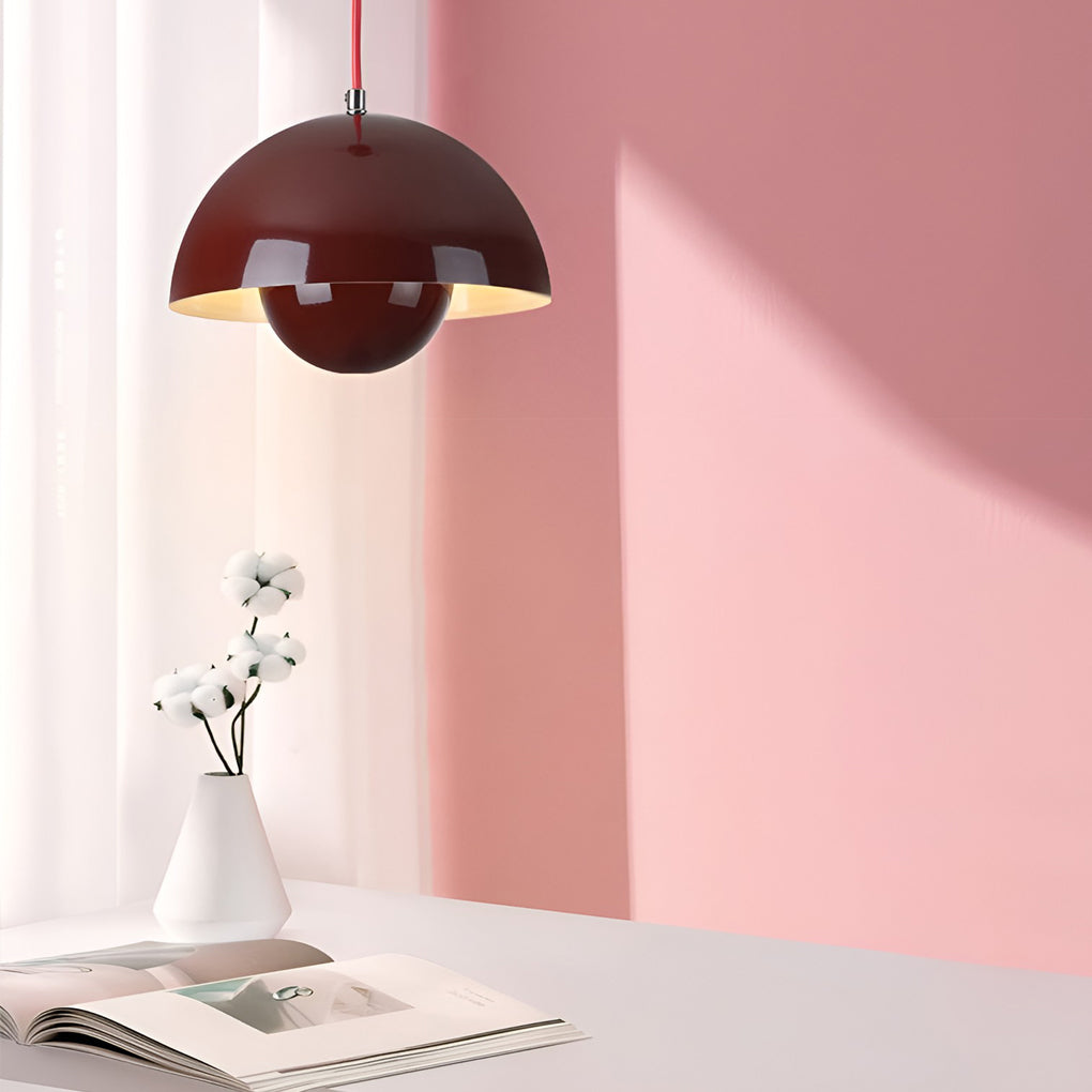 1 Light Metal Mushroom Nordic Flowerpot Pendant Light