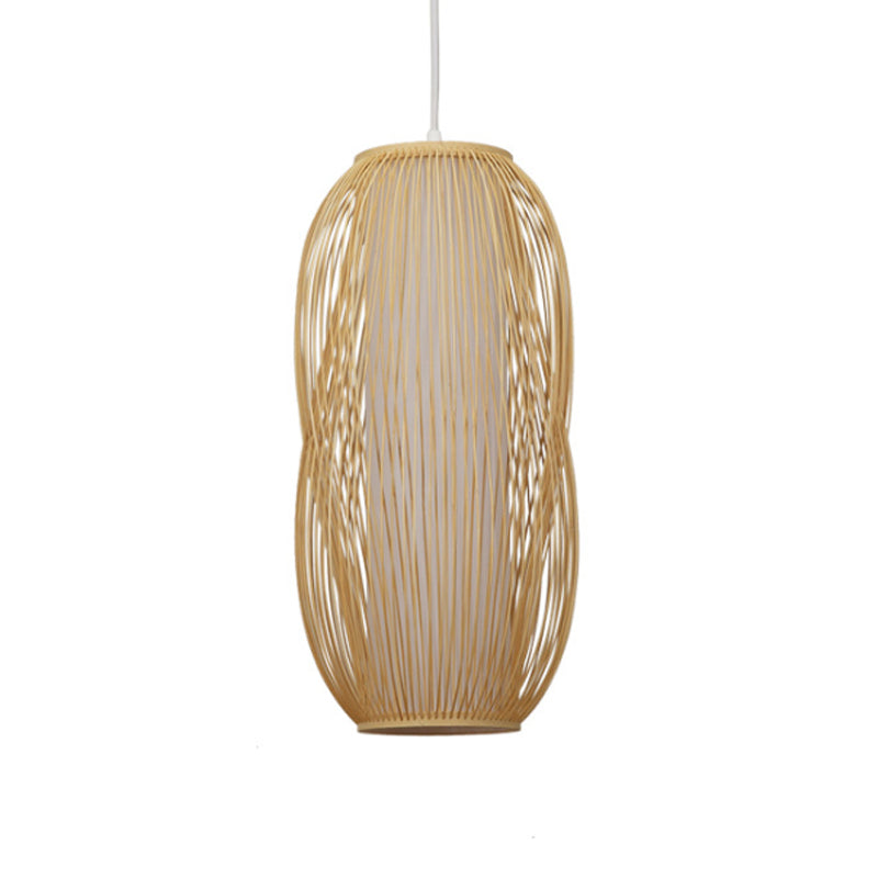 Woven Bamboo Pendant Light for Modern Living Room