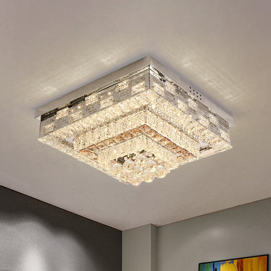 Crystal Ceiling Mount LED Flush Mount Lamp with Contemporary Design