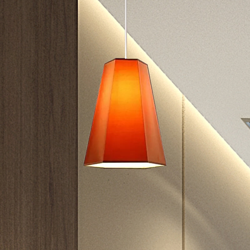 Tapered Fabric Hanging Light - Industrial Style Ceiling Pendant Fixture