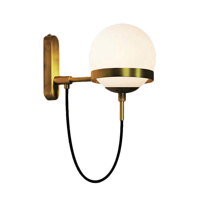 Modern Black/Gold Wall Sconce Light Fixture with Clear/Frosted Glass - Perfect for Living Rooms