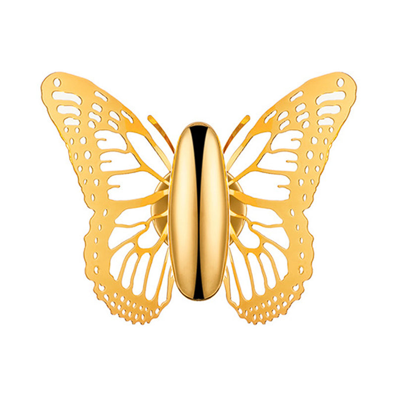 Art Deco Gold Butterfly Wall Sconce - Single Light Metal Wall Lamp for Kids Room