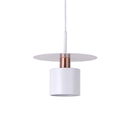 Minimalist Perfume Bottle Bedside Hanging Light - White Metal 1 Head Ceiling Suspension Lamp (8"/14" Wide)