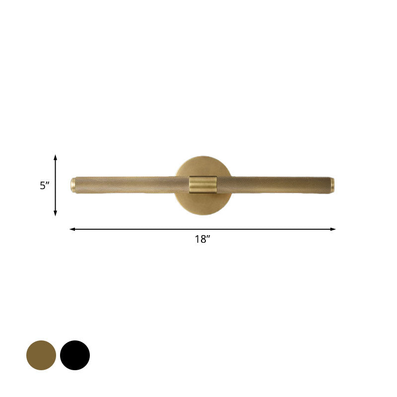 Colonial-style Black/Gold Vanity Light Fixture for Bathroom Walls