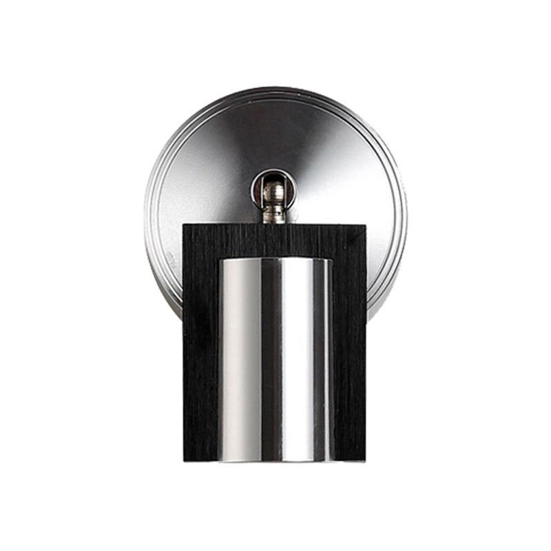 1-Light Bedroom Wall Sconce in Black with Metal Shade – Warm/White Lighting