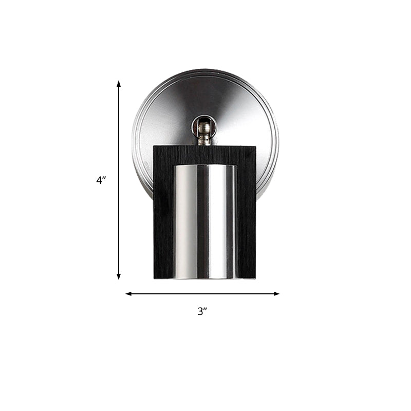 1-Light Bedroom Wall Sconce in Black with Metal Shade – Warm/White Lighting