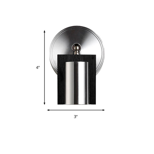 1-Light Bedroom Wall Sconce in Black with Metal Shade – Warm/White Lighting