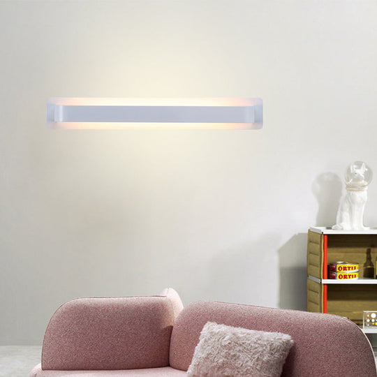 Modern Black/Gray/White LED Linear Wall Sconce for Living Room Décor