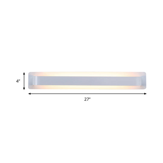 Modern Black/Gray/White LED Linear Wall Sconce for Living Room Décor