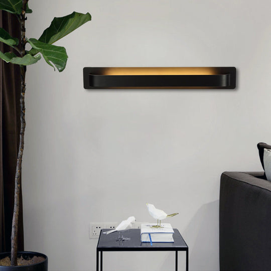Modern Black/Gray/White LED Linear Wall Sconce for Living Room Décor