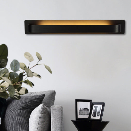 Modern Black/Gray/White LED Linear Wall Sconce for Living Room Décor