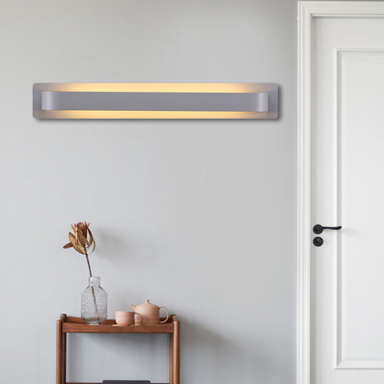 Modern Black/Gray/White LED Linear Wall Sconce for Living Room Décor