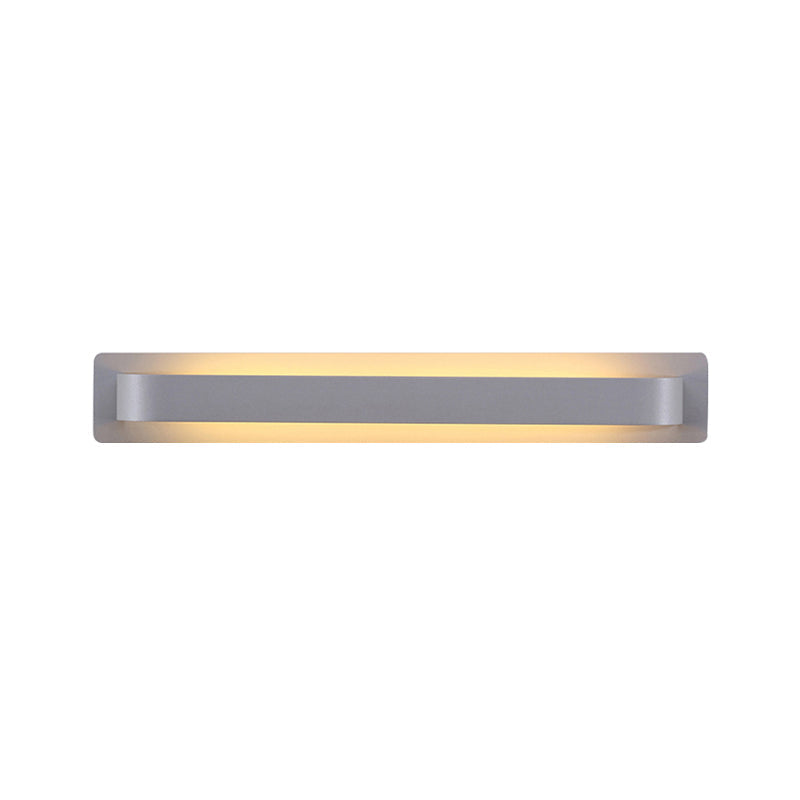 Modern Black/Gray/White LED Linear Wall Sconce for Living Room Décor