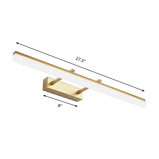 Modern 16"/19.5" Gold Wall Sconce with Acrylic LED Light for Bathroom Vanity - Warm/White