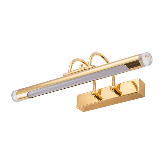 16"/21" Cylindrical Vanity Light in Metallic Gold - Modernism Style, LED, Warm/White Lighting