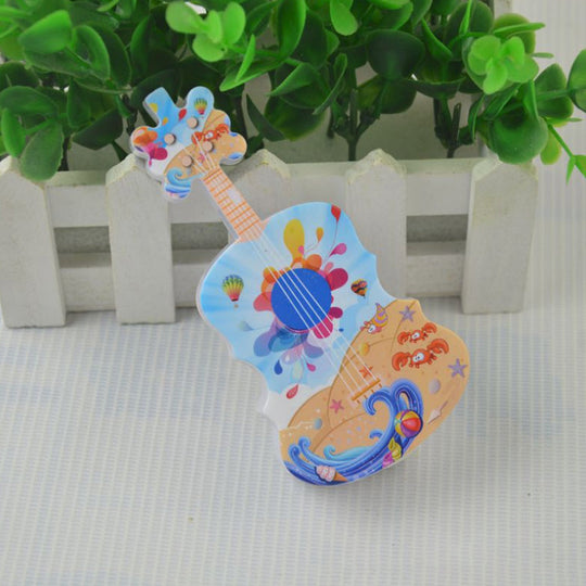 Guitar Mini LED Wall Lamp for Kids - Blue/Yellow or Red/Blue Night Light with Remote