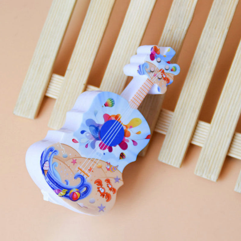 Guitar Mini LED Wall Lamp for Kids - Blue/Yellow or Red/Blue Night Light with Remote