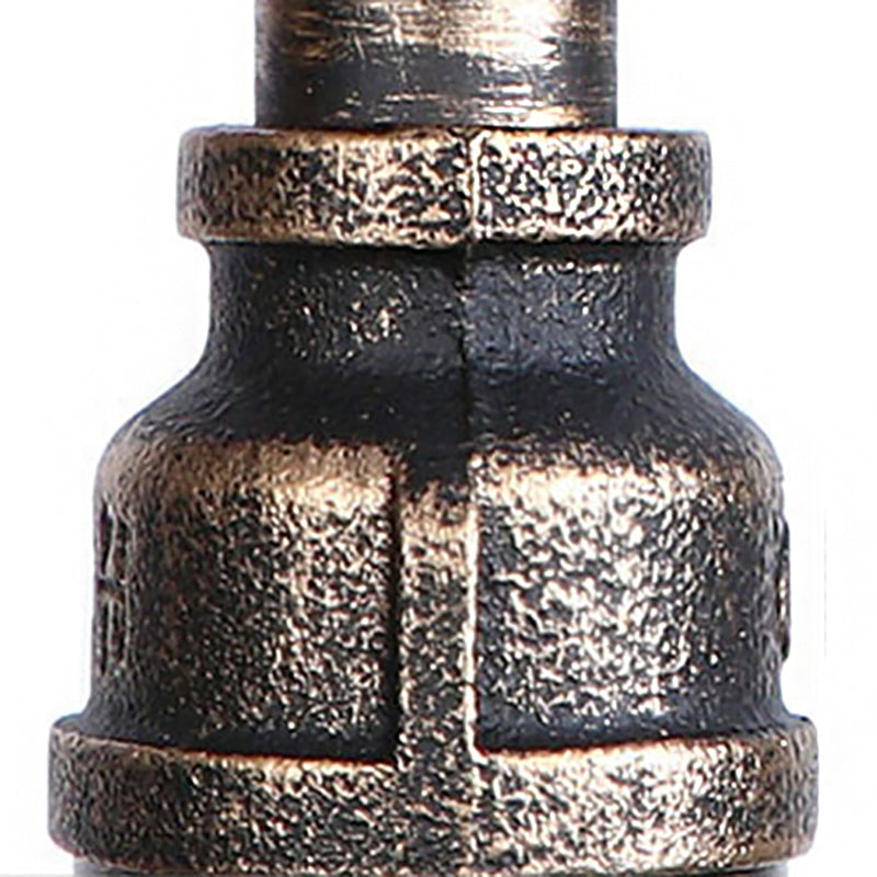 Rustic Wrought Iron Wall Sconce with 2 Heads, Pipe Shade, and Aged Bronze Finish