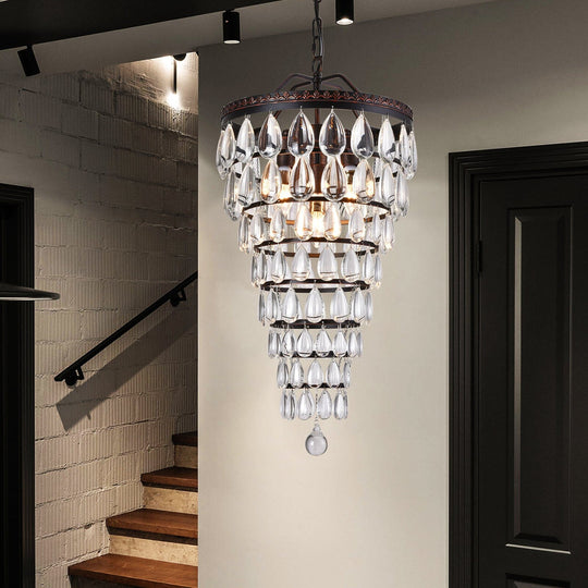 Crystal LED Waterdrop Empire Chandelier: Luxurious Elegance for Your Home