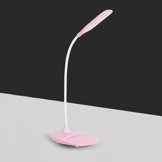 Contemporary Blue/Pink/White LED Desk Lamp – Stylish Plastic Table Lamp for Bedside Study