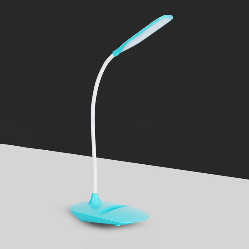 Contemporary Blue/Pink/White LED Desk Lamp – Stylish Plastic Table Lamp for Bedside Study
