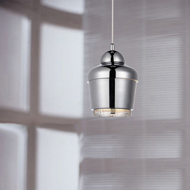 Modern Black/White/Chrome Jar Pendant Ceiling Light - Stylish Iron Hanging Pendant Light