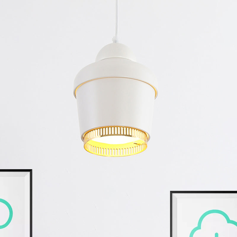 Modern Black/White/Chrome Jar Pendant Ceiling Light - Stylish Iron Hanging Pendant Light