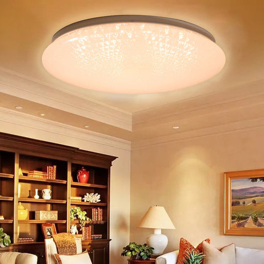 Modern Acrylic LED Ceiling Light Fixture in Warm/White/Natural Light – 15"/19" Dia