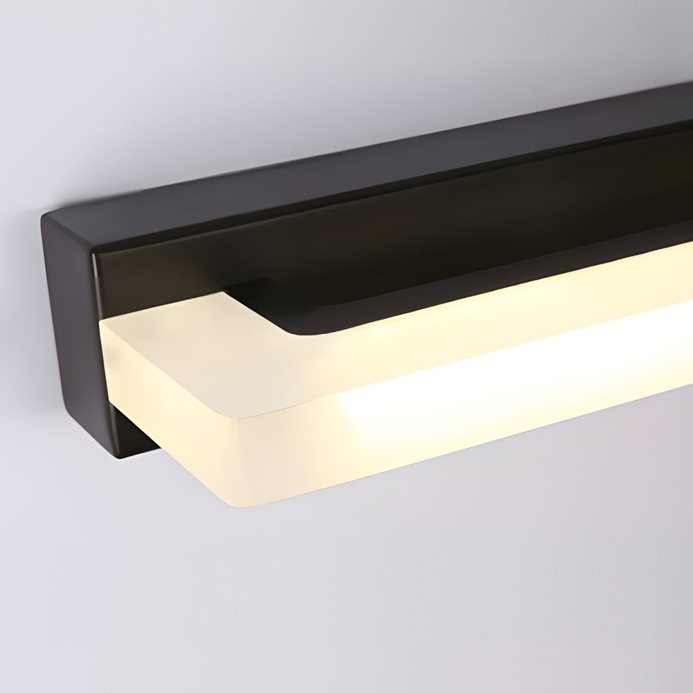 15.74'' Linear LED Vanity Light – Black Bathroom Fixture with Mesh Light Filter