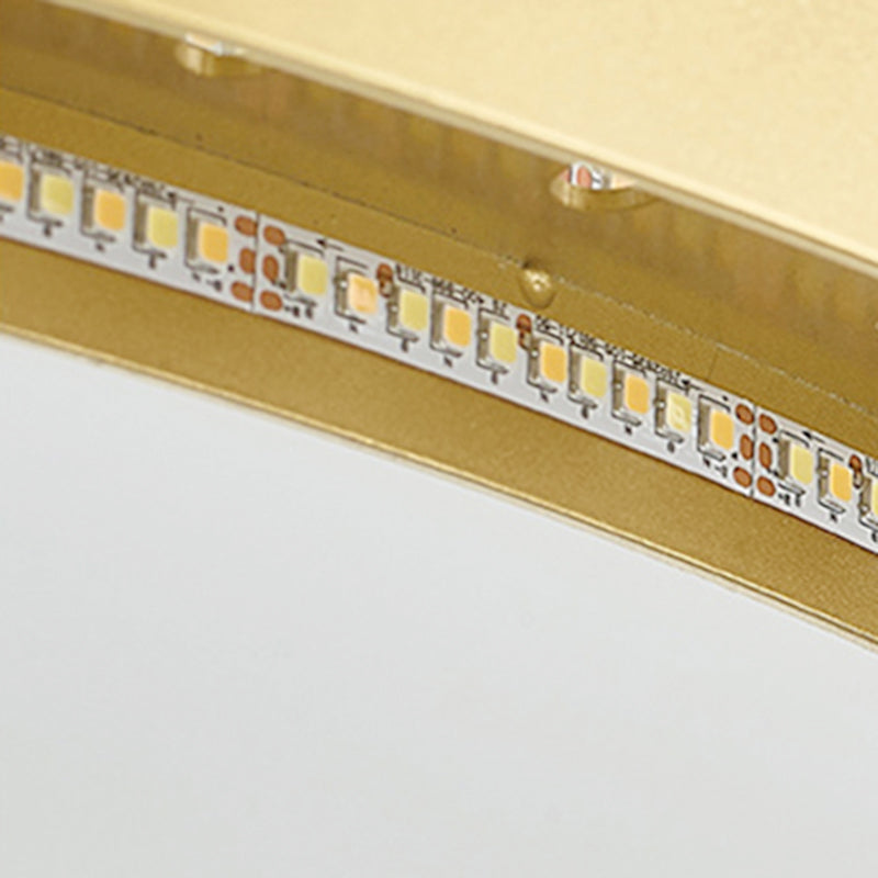 Modern Gold LED Hanging Glass Wavy Chandelier for Kitchen Island - 35.5"/47" Wide, Third Gear