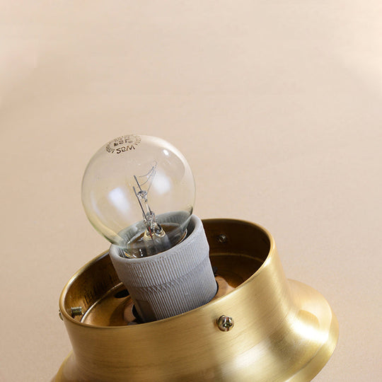 Modern Gold Flush Mount Light with Globe Prism Glass Shade - 1 Light Kitchen Flush Lighting