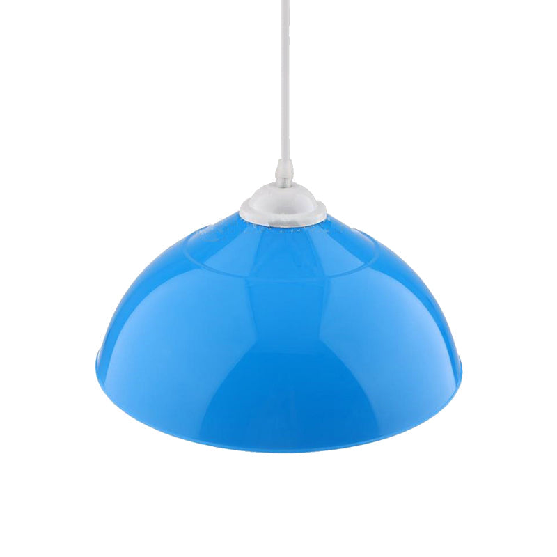 Modern Metallic Pendant Light in Polished Black/Grey - 1-Light Ceiling Hanging Fixture for Dining Room