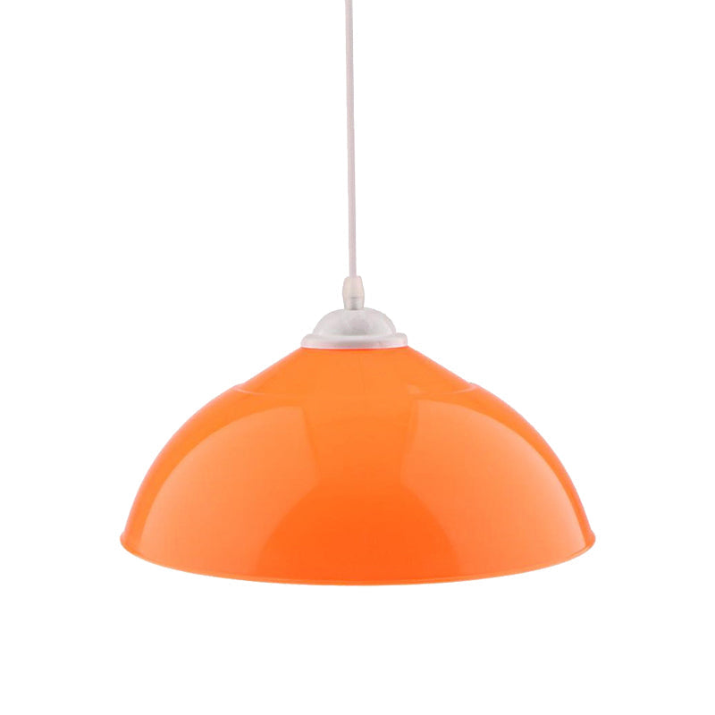 Modern Metallic Pendant Light in Polished Black/Grey - 1-Light Ceiling Hanging Fixture for Dining Room