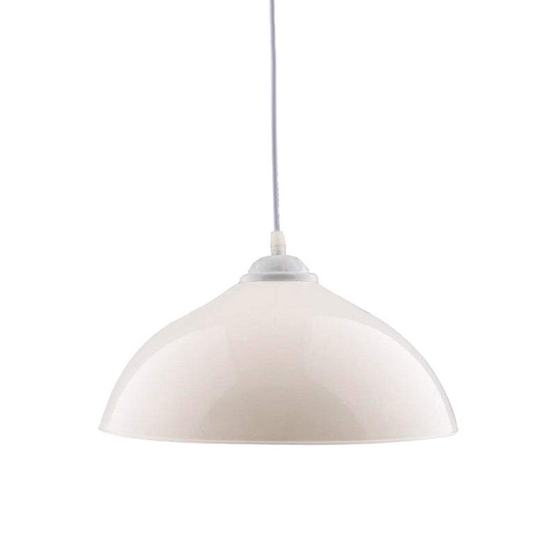 Modern Metallic Pendant Light in Polished Black/Grey - 1-Light Ceiling Hanging Fixture for Dining Room