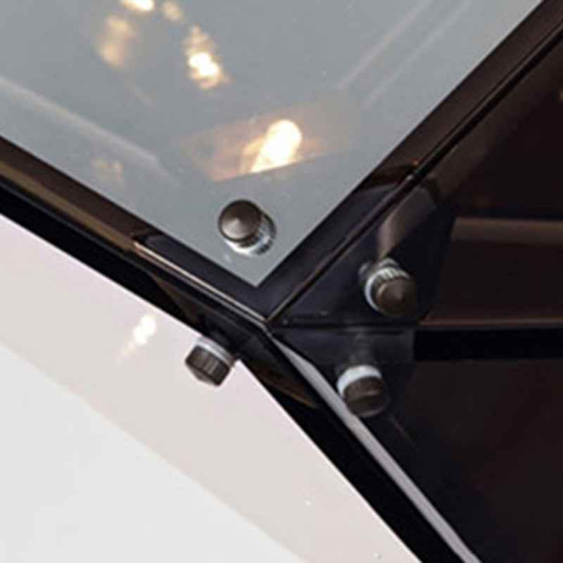 Modernist Diamond Pendant Lamp with Multi Lights - Amber/Smoke Glass - Living Room Ceiling Light - LED - 23.5"/31"/42" Wide