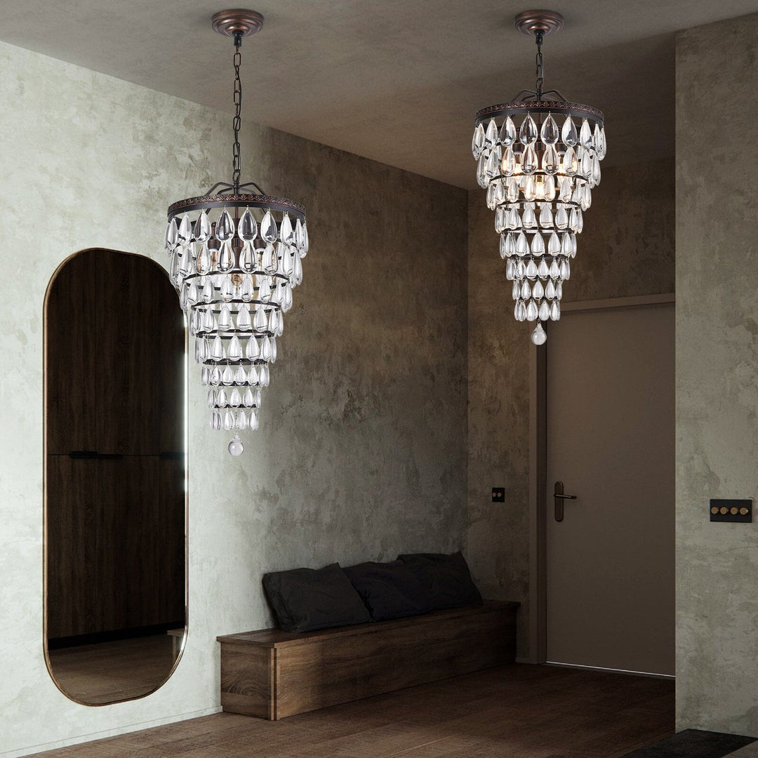 Crystal LED Waterdrop Empire Chandelier: Luxurious Elegance for Your Home