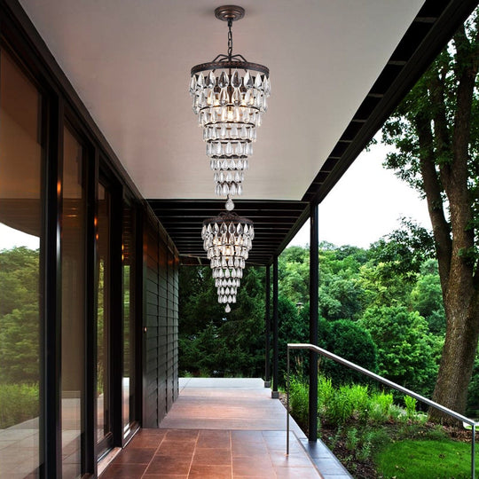 Crystal LED Waterdrop Empire Chandelier: Luxurious Elegance for Your Home