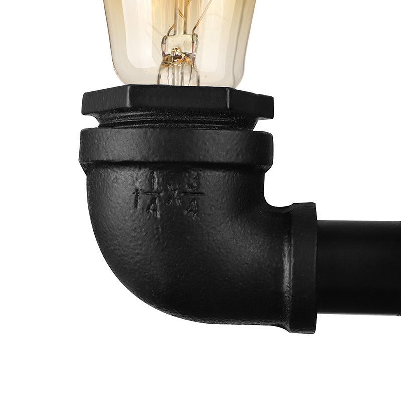 Rustic Bare Bulb Wall Sconce Lighting: Stylish Metal, 1 Head, Black/Bronze - Perfect for Living Room