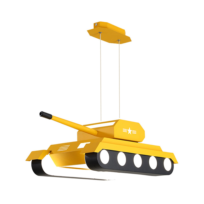 Colorful Tank Pendant LED Chandelier Light for Boys Bedroom