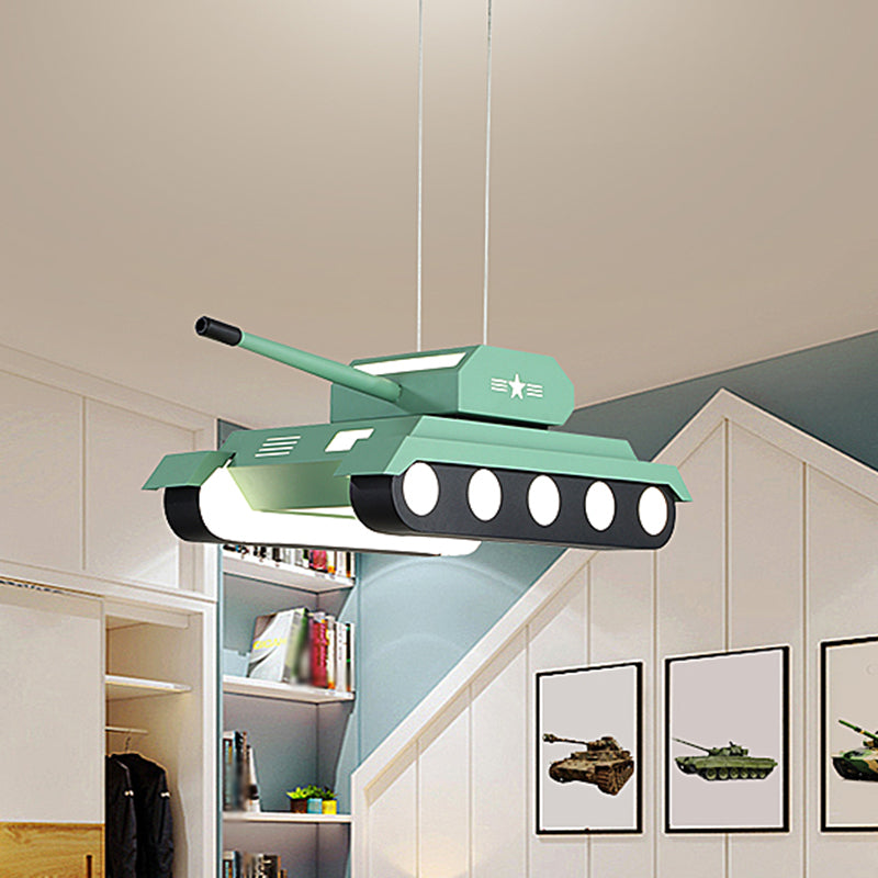 Colorful Tank Pendant LED Chandelier Light for Boys Bedroom