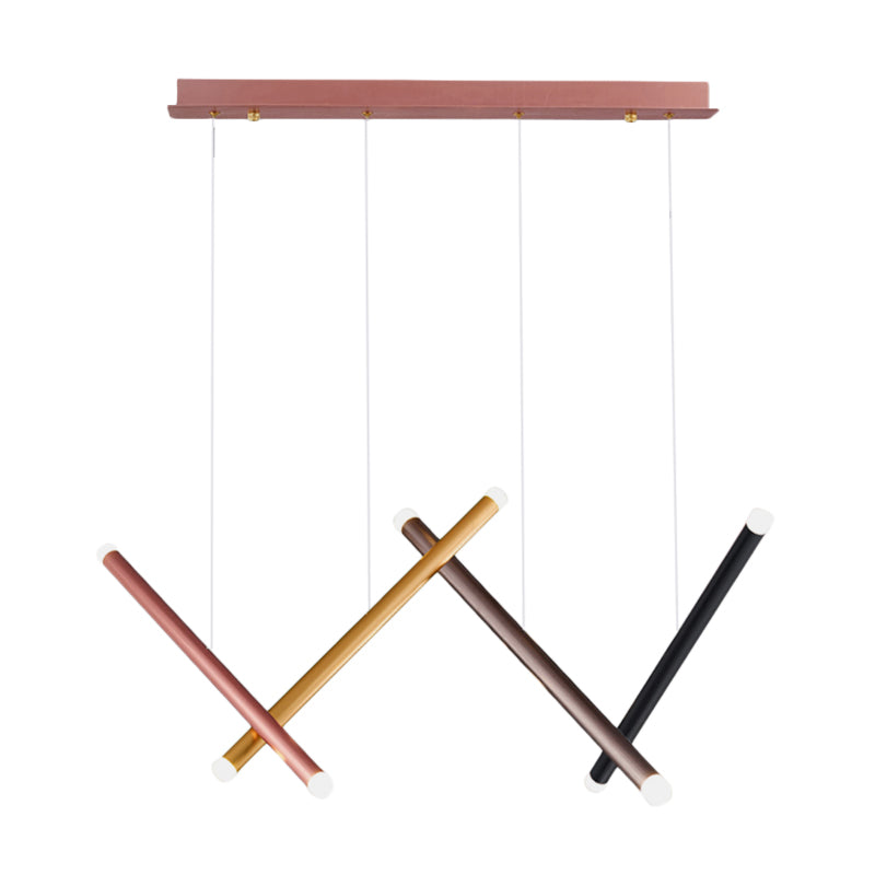 Giennah - Aluminum Rose Gold/Pink/Yellow LED Cylinder Pipe Ceiling Pendant Light