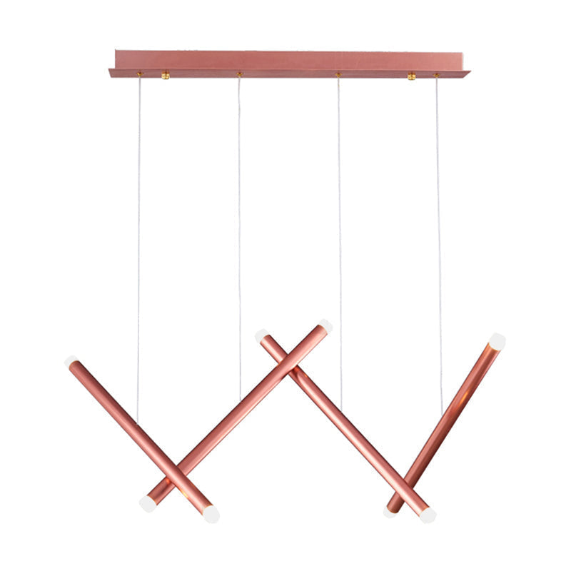 Giennah - Aluminum Rose Gold/Pink/Yellow LED Cylinder Pipe Ceiling Pendant Light