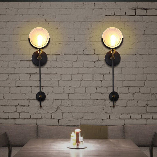 1-Light Wall Mount with Clear Glass Disk - Modern Wall Lighting for Kitchen