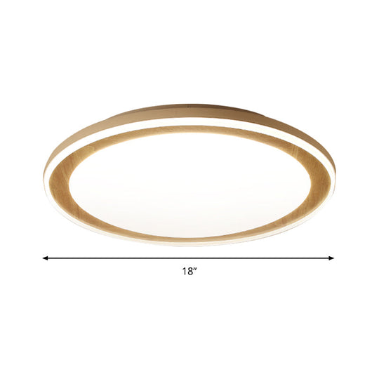 White LED Flush Ceiling Light - Modern & Simple Acrylic Lamp for Study Room & Kitchen