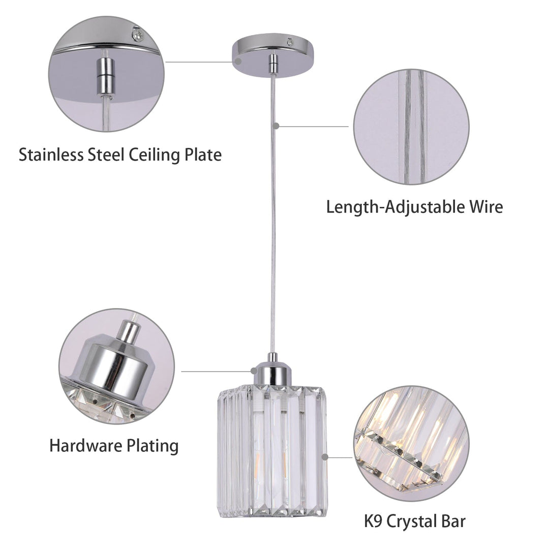 Luna Crystal Glass Pendant Light - Timeless Elegance for Any Space