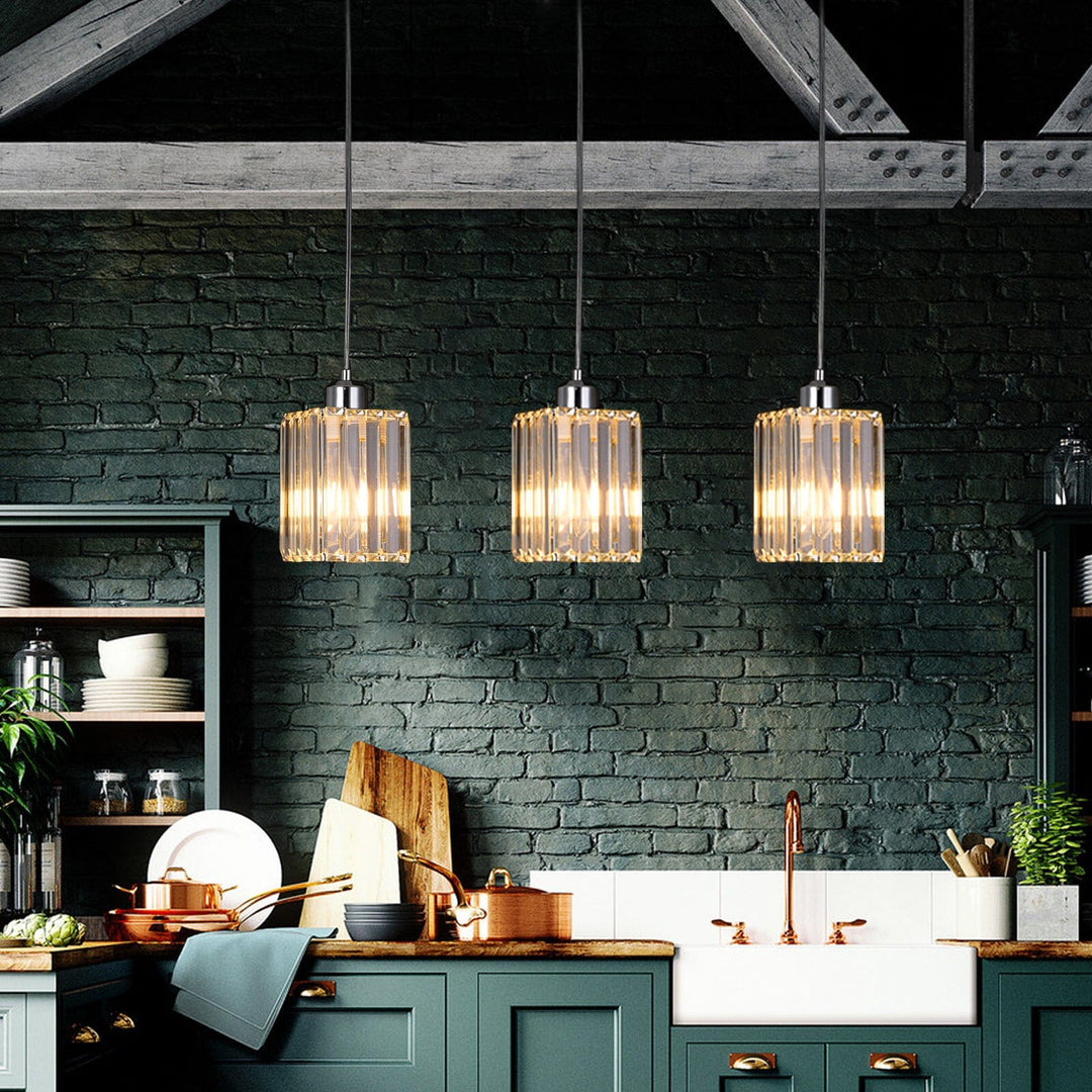 Luna Crystal Glass Pendant Light - Timeless Elegance for Any Space