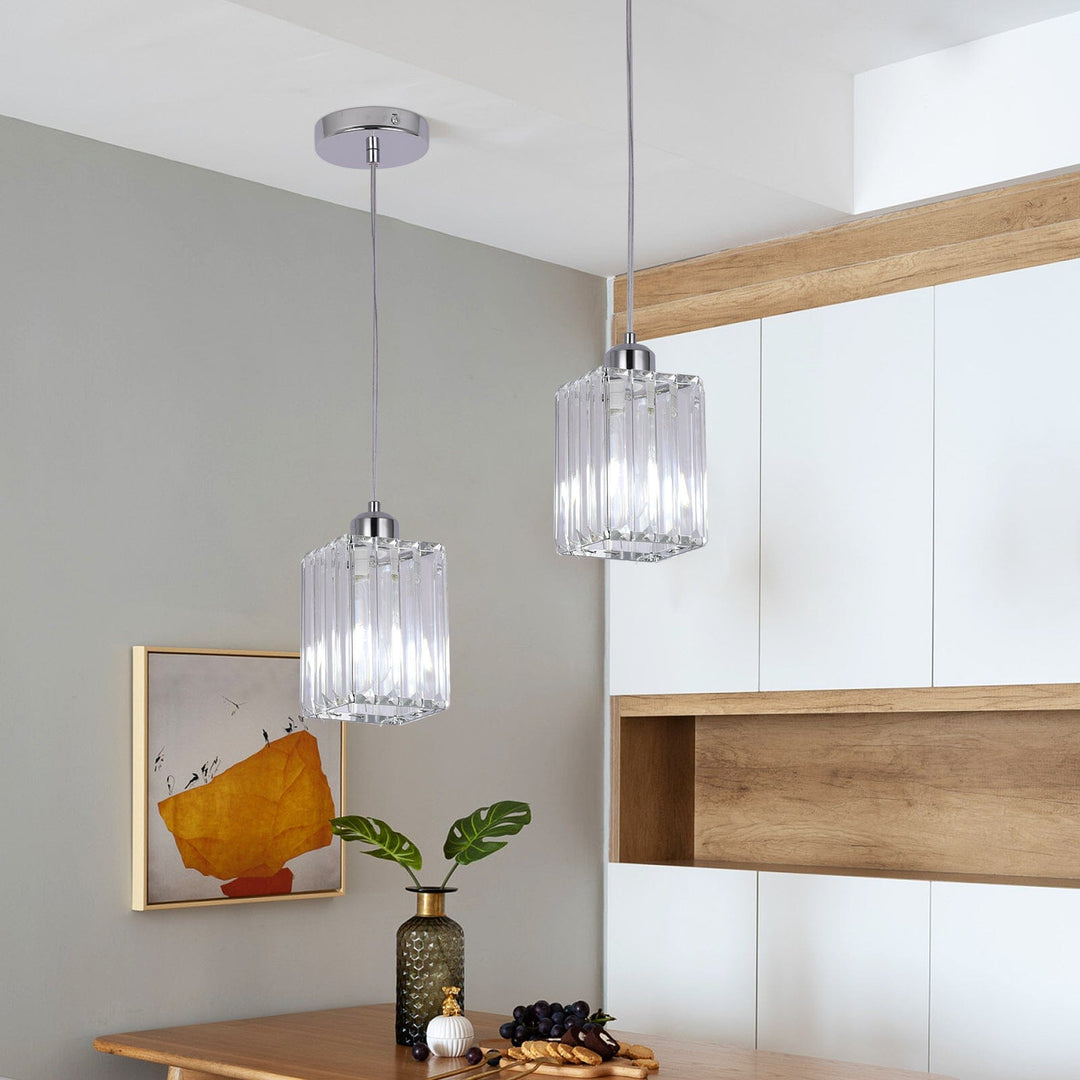 Luna Crystal Glass Pendant Light - Timeless Elegance for Any Space