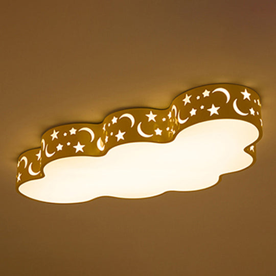 Starry Cloud Acrylic Kids Ceiling Lamp - Modern Flush Mount for Child's Bedroom
